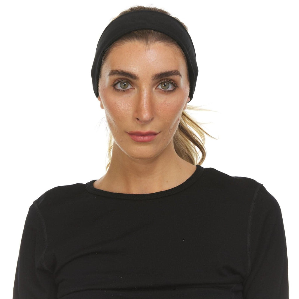 Merino Wool Tie Headband - Microweight Moisture-Wicking Sweatband