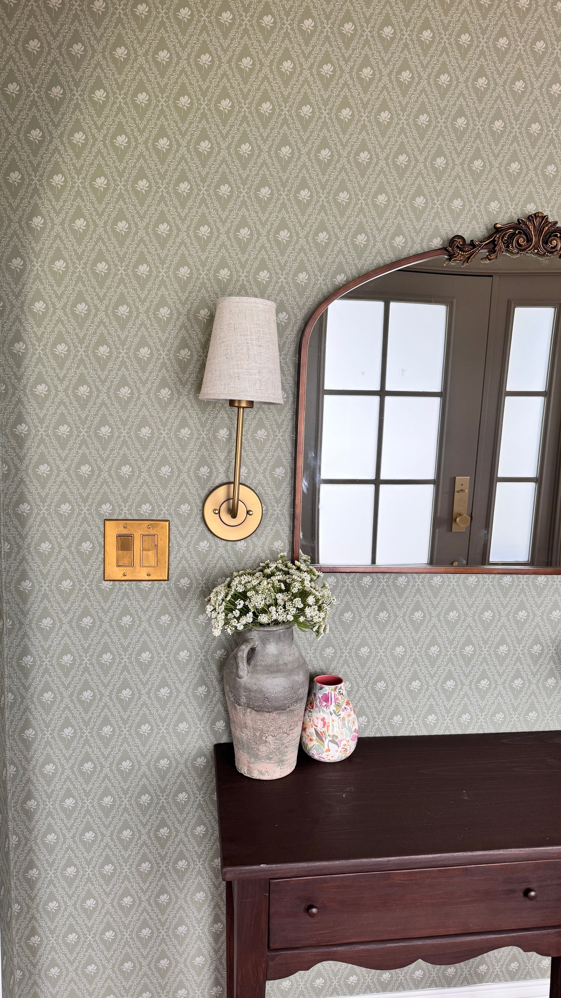 Violet Floral Removable Wallpaper for Modern Home Decor