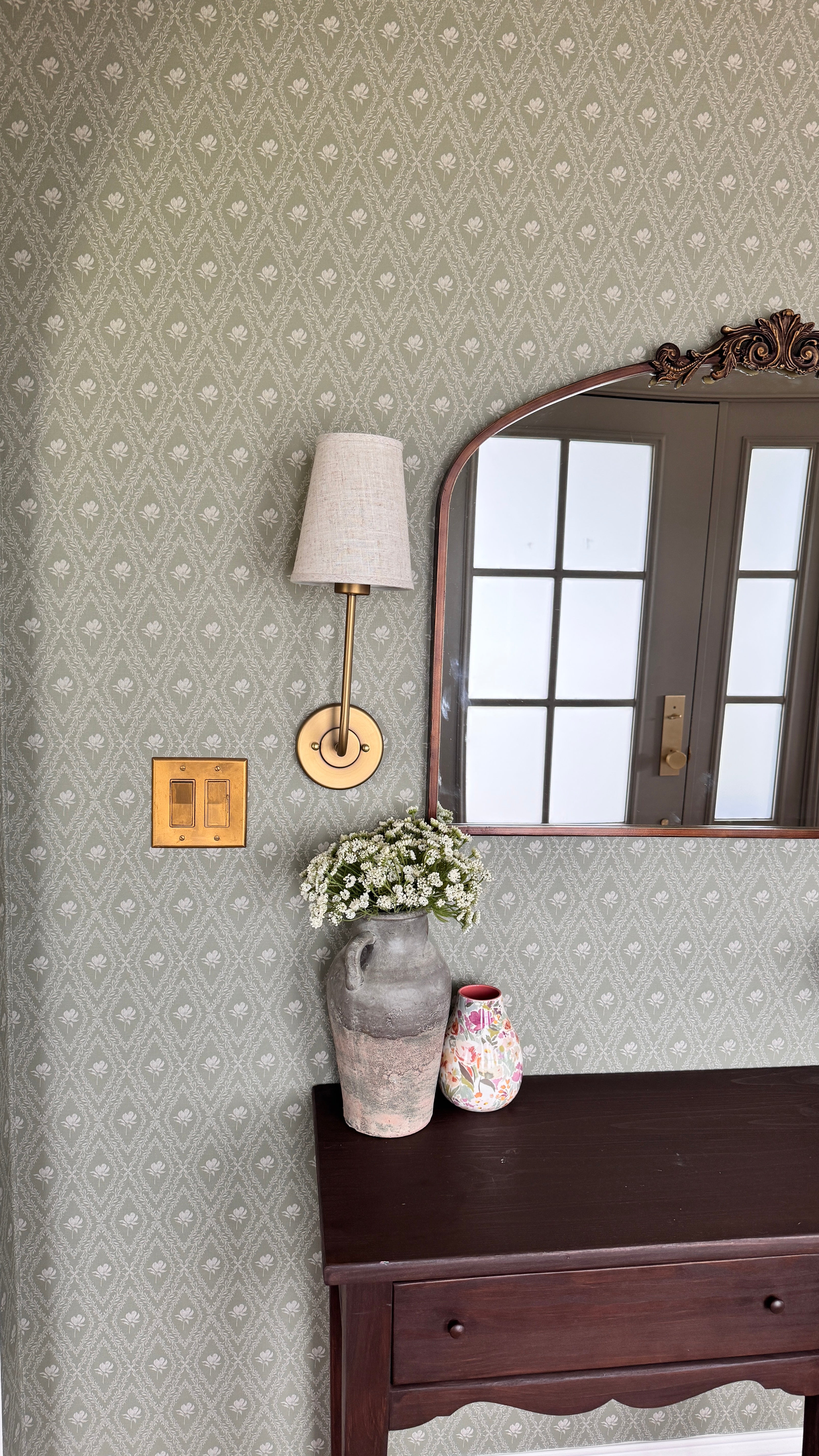 Violet Floral Removable Wallpaper for Modern Home Decor