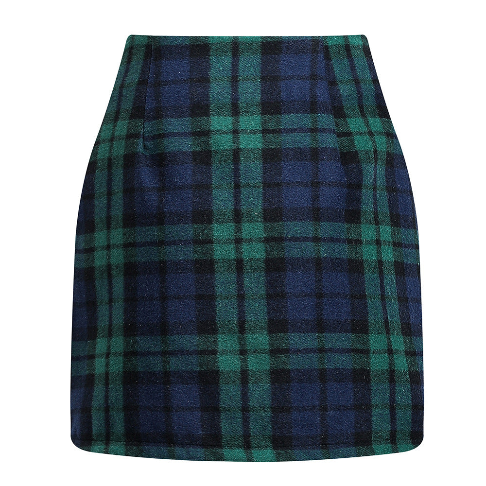 Women's High Waisted Plaid Pencil Skirt Harajuku Street Fashion - Image 9