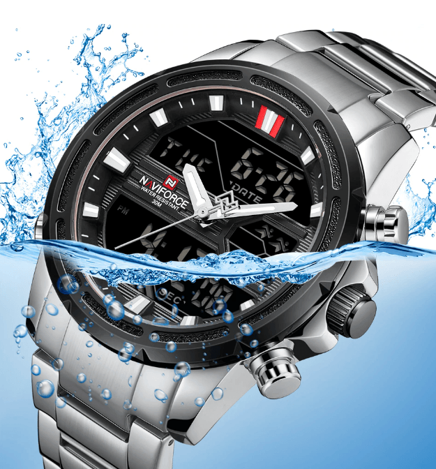Men's Waterproof Analog Digital Multifunction Business Watch