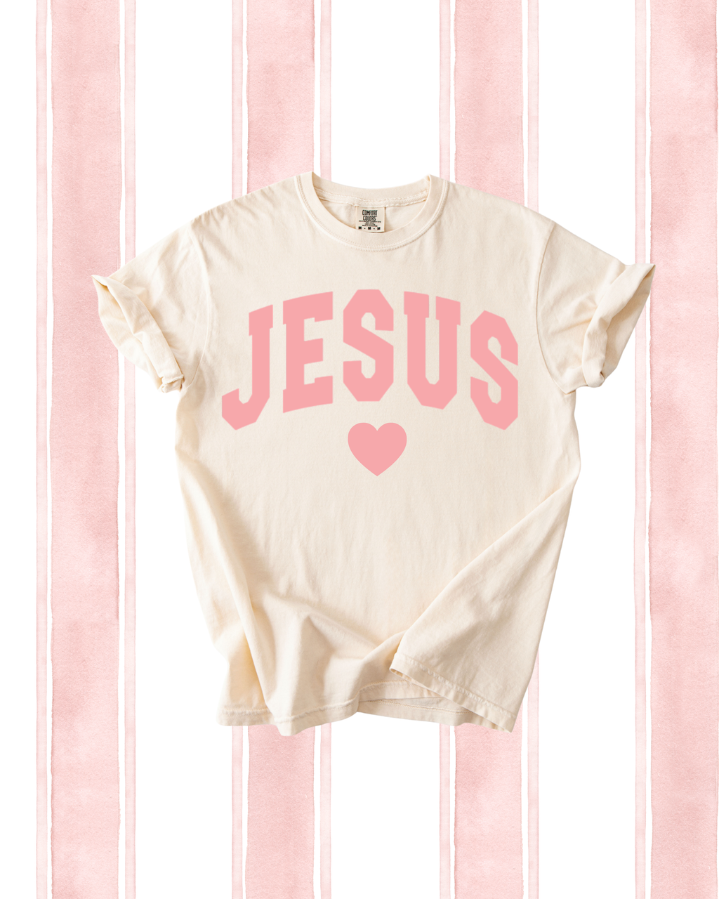 JESUS Varsity Tee - Personalized Valentine's Day Graphic Shirt