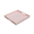Lacquer Tray with Gold Trim - Pink