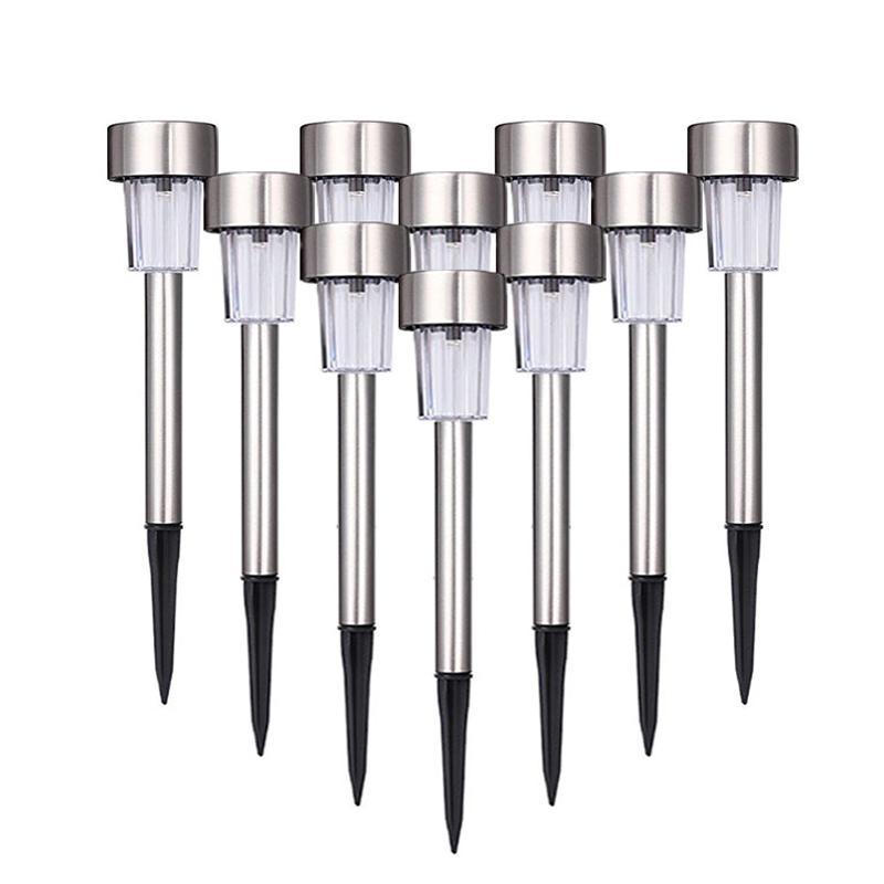 Premium Solar LED Garden Pathway Lights - Modern Stainless Steel