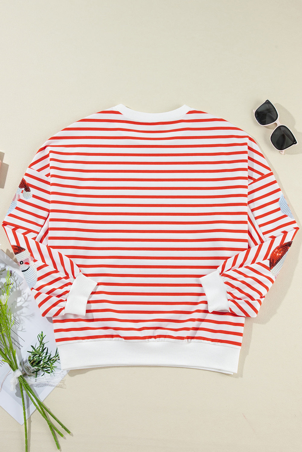 Mirilivia Claus Pattern Christmas Pullover