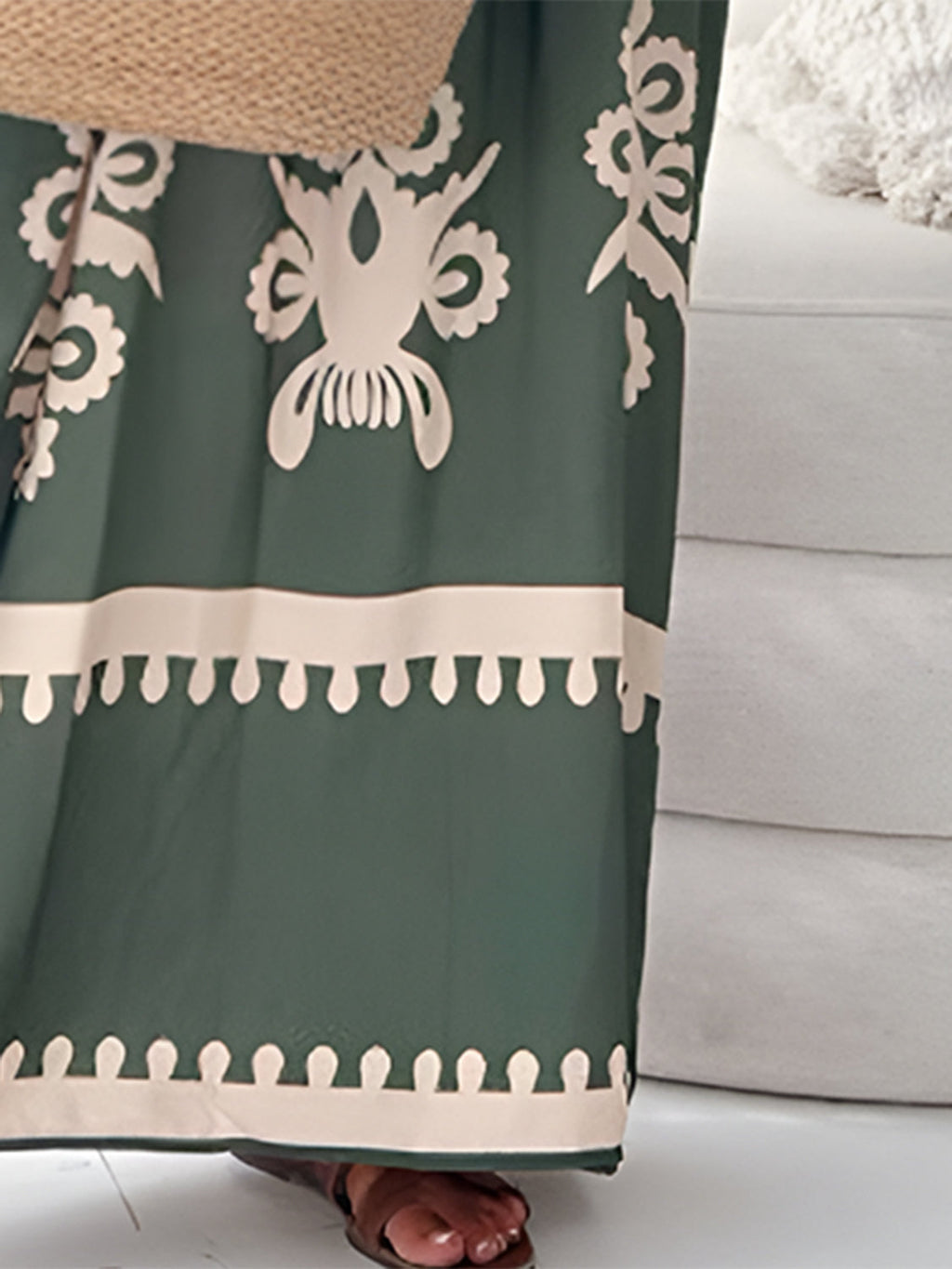 Printed Spaghetti Strap Sleeveless Maxi Dress for Summer