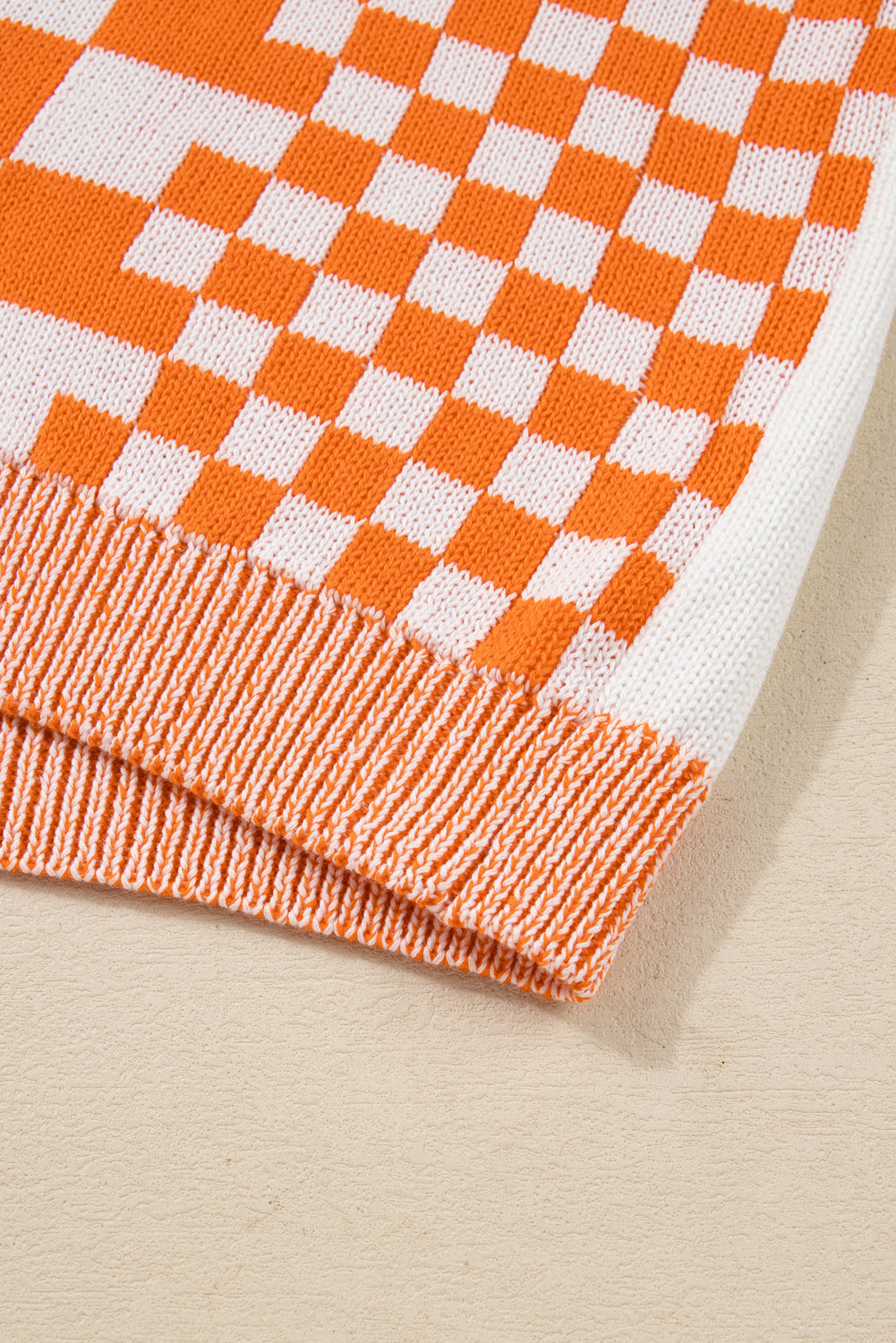 Brown Checkered Bubble Sleeve Drop Shoulder Open Cardigan