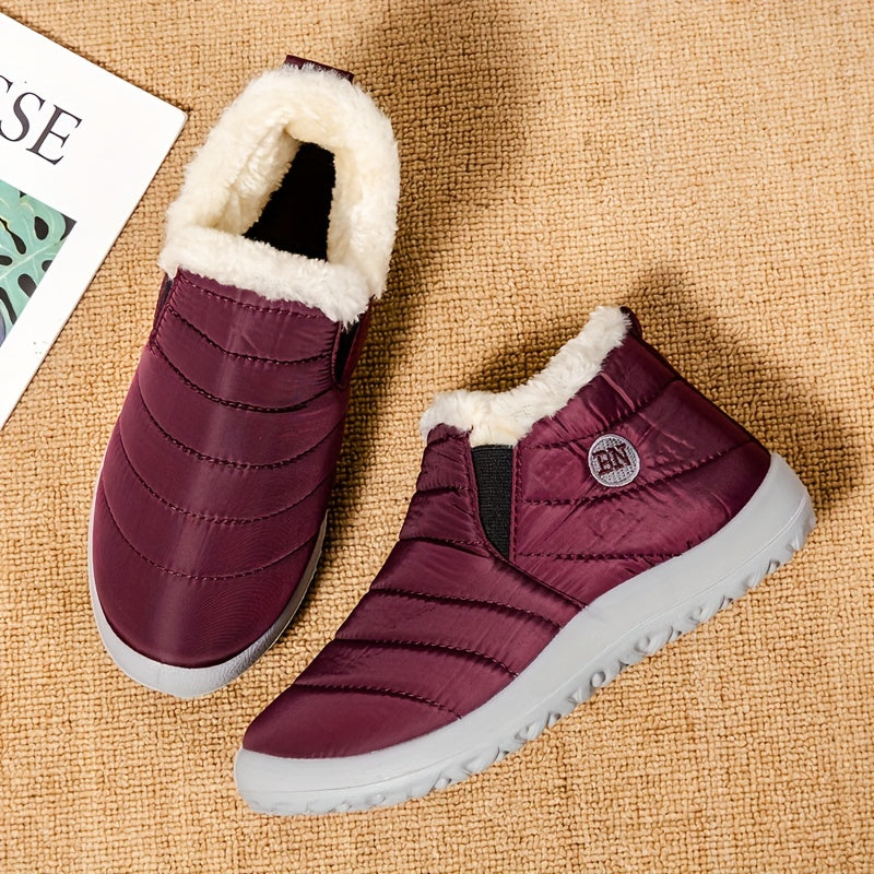 Chic Women's Winter Waterproof Comfort Plush Lined Warmth Ankle Boots
