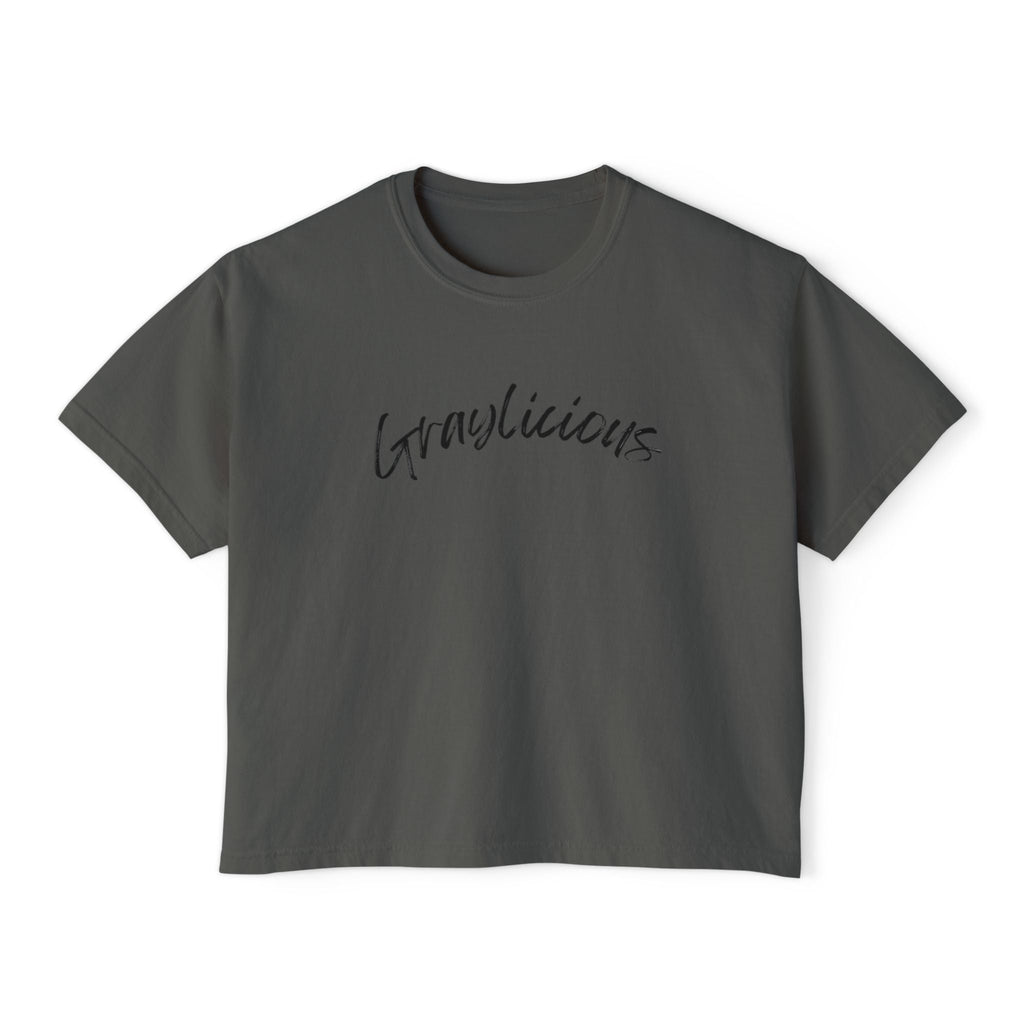 Women's Boxy Cotton Oversized Crewneck Short Sleeve Tee
