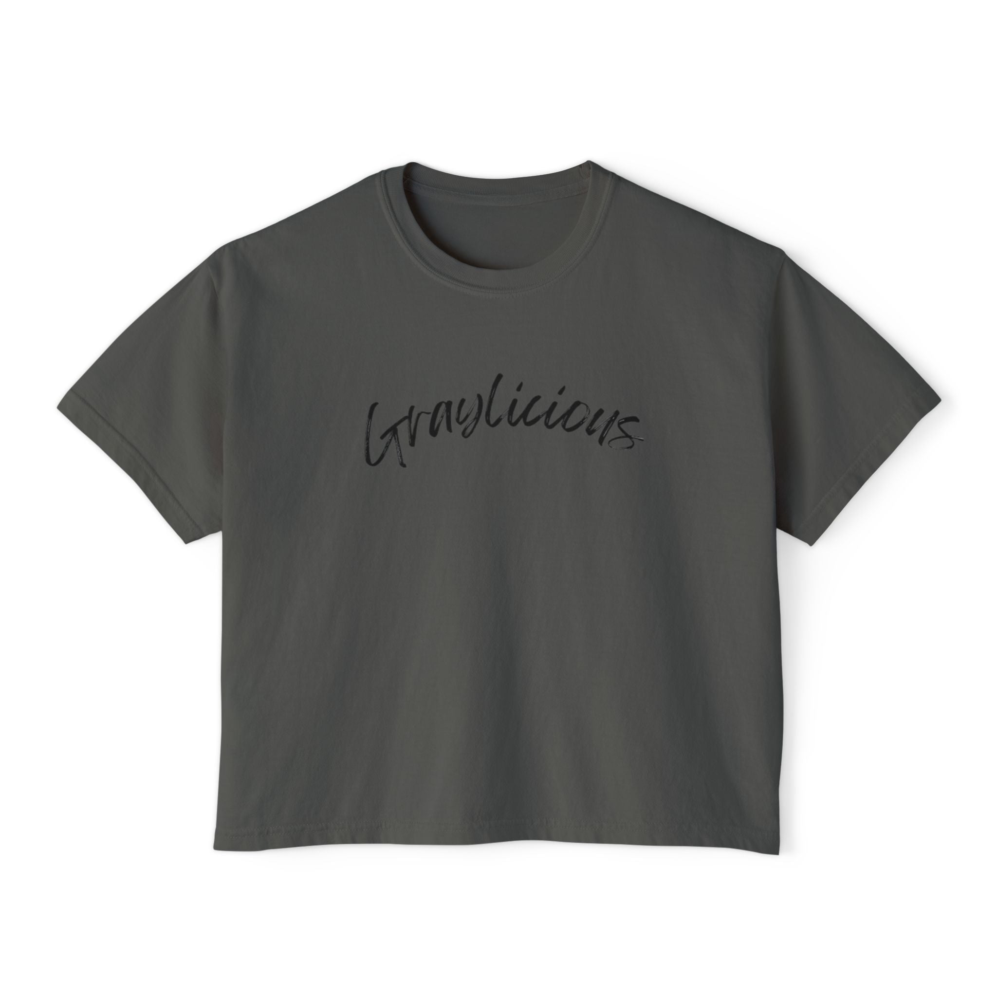 Women's Boxy Cotton Oversized Crewneck Short Sleeve Tee
