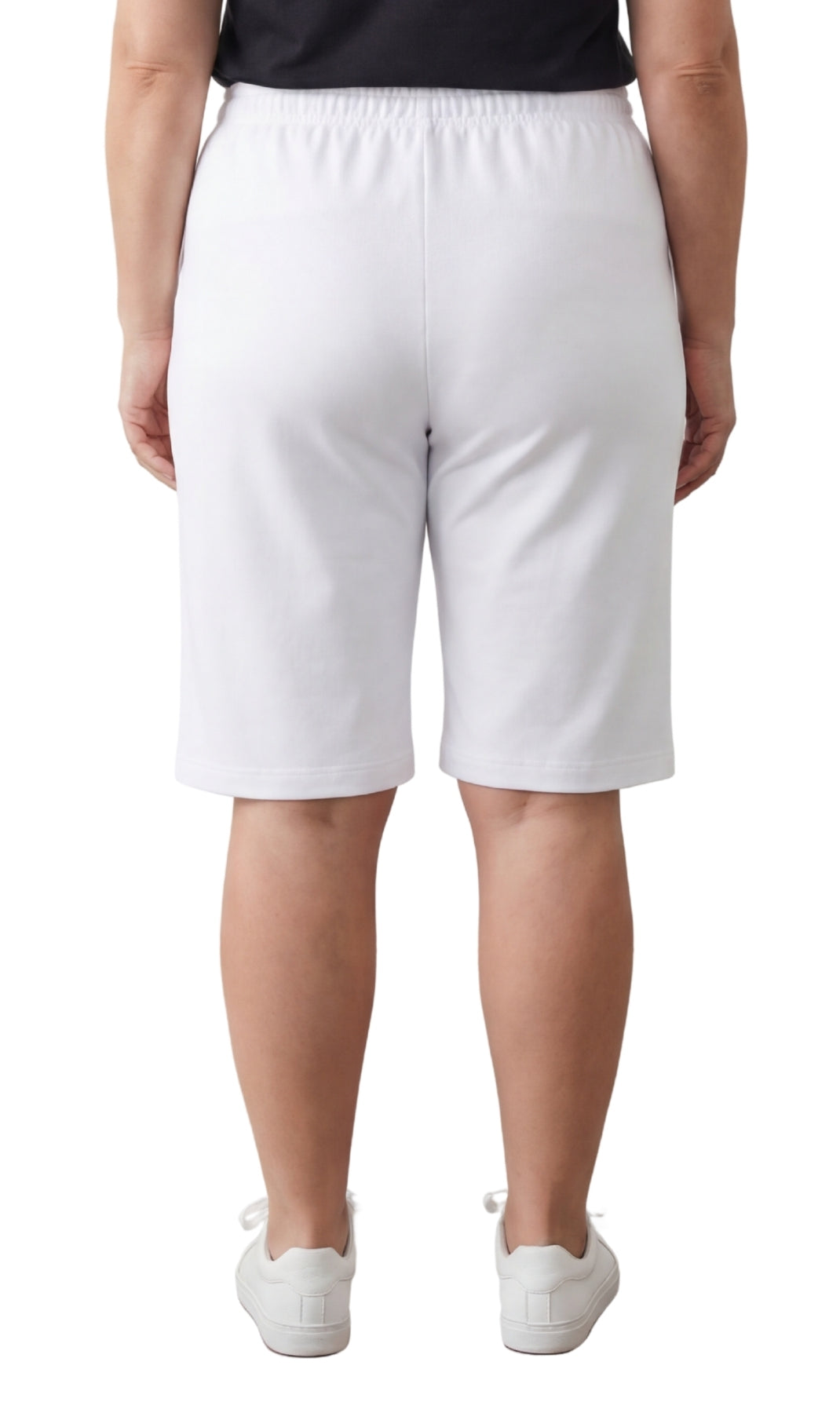 Women's Pull-On Bermuda Shorts in Denim and Twill - Stretch Fit