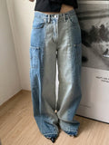 Women's High Waist Patchwork Denim Streetwear Jeans - Image 6