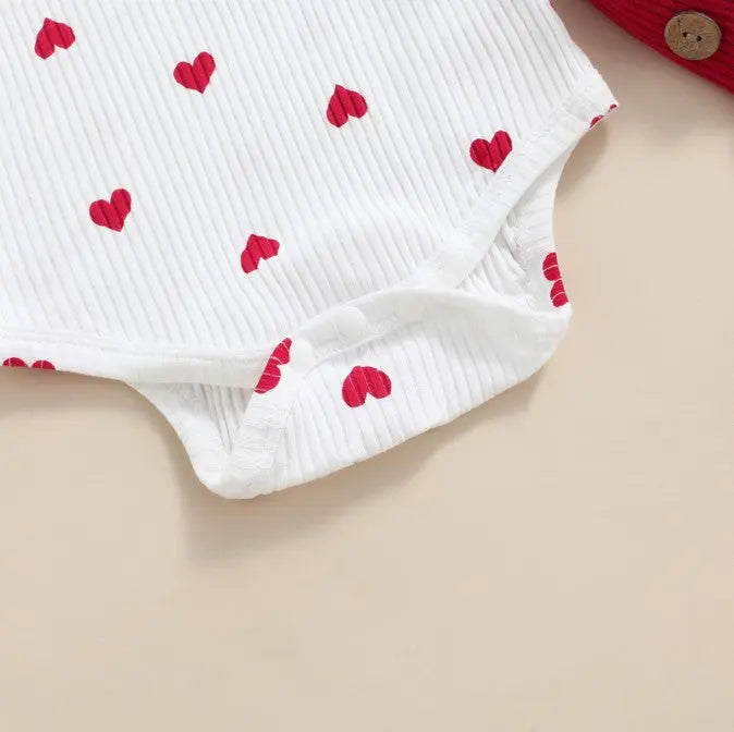 Baby Girl Valentine's Day Suit Heart Size