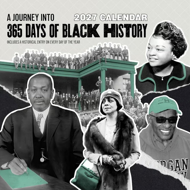 365 Days of Black History 2027 Wall Calendar featuring historical tribute imagery