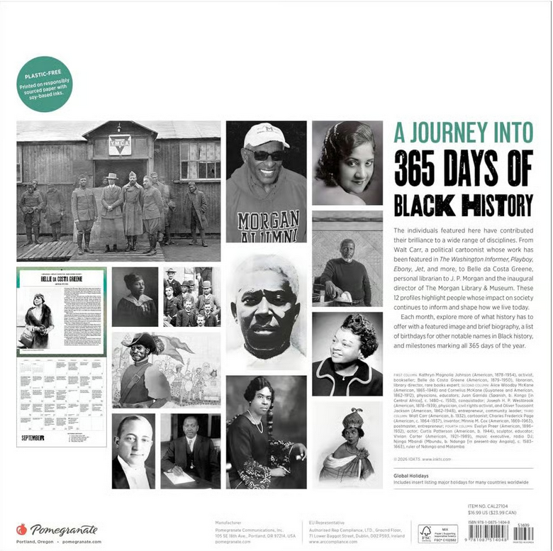 365 Days of Black History 2027 Wall Calendar - Cultural Heritage