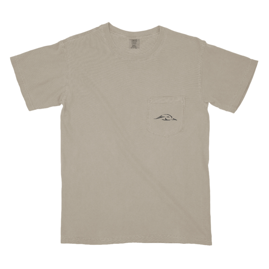 Vintage Wood Duck Logo Design with Pocket in Khaki