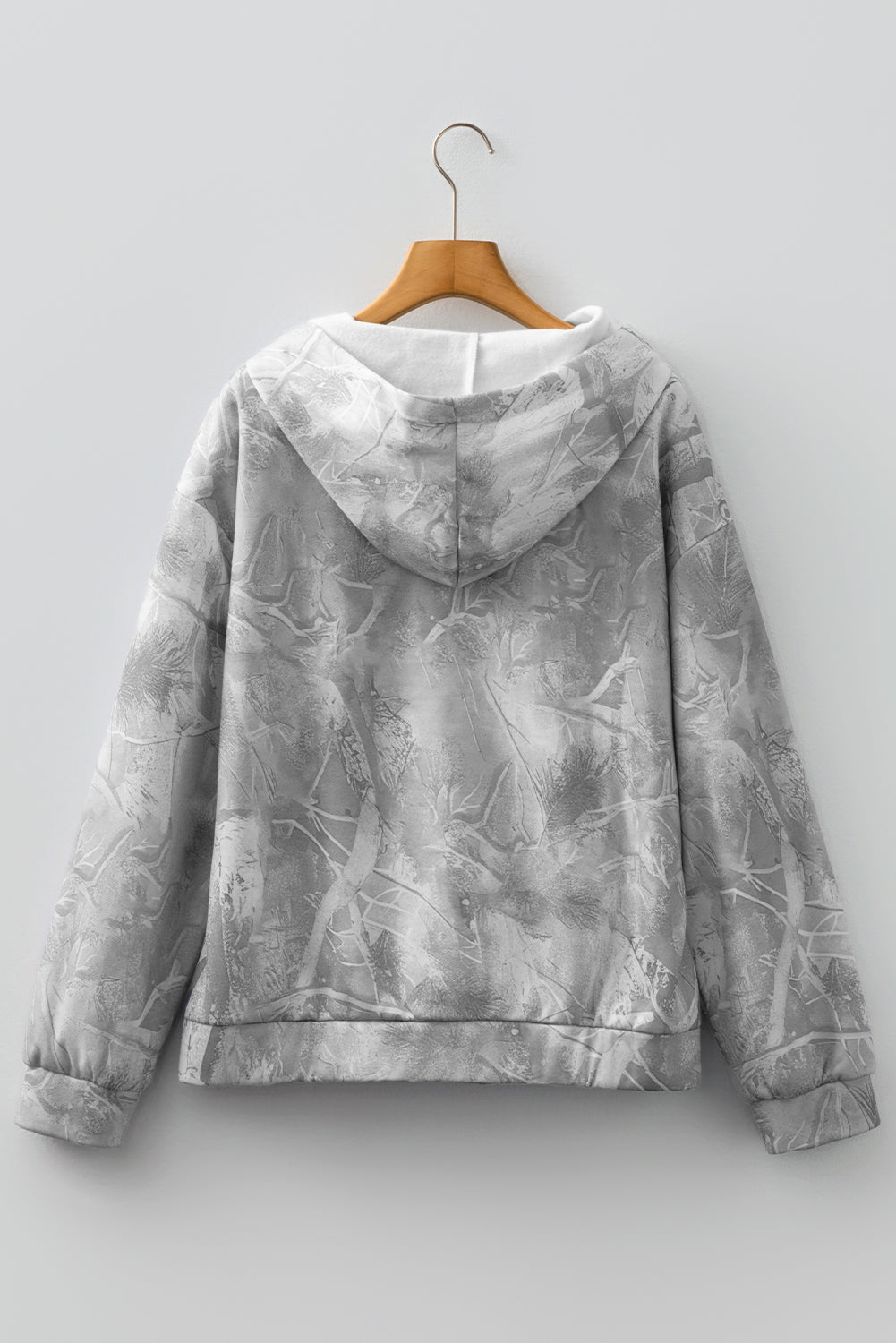 Light Pink Camo Woodland Oversized Sporty Hoodie