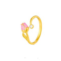 Placer Gold Tulip Open-Ended Ring