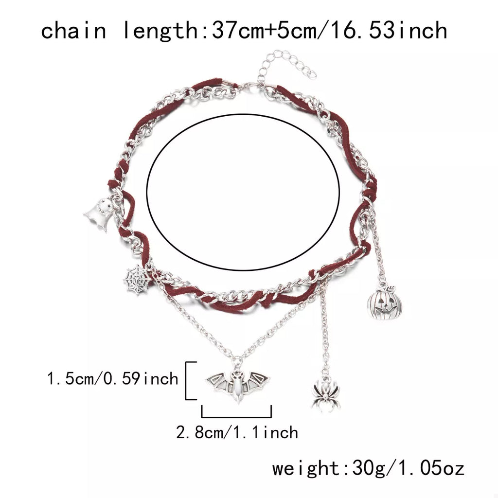 Halloween Double Layered Pendant Necklace