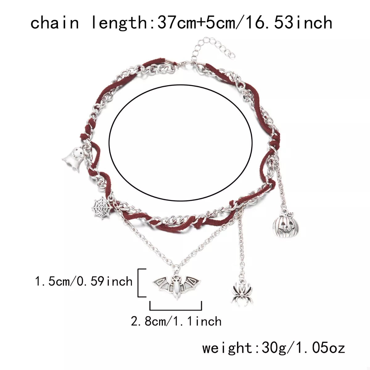Halloween Double Layered Pendant Necklace