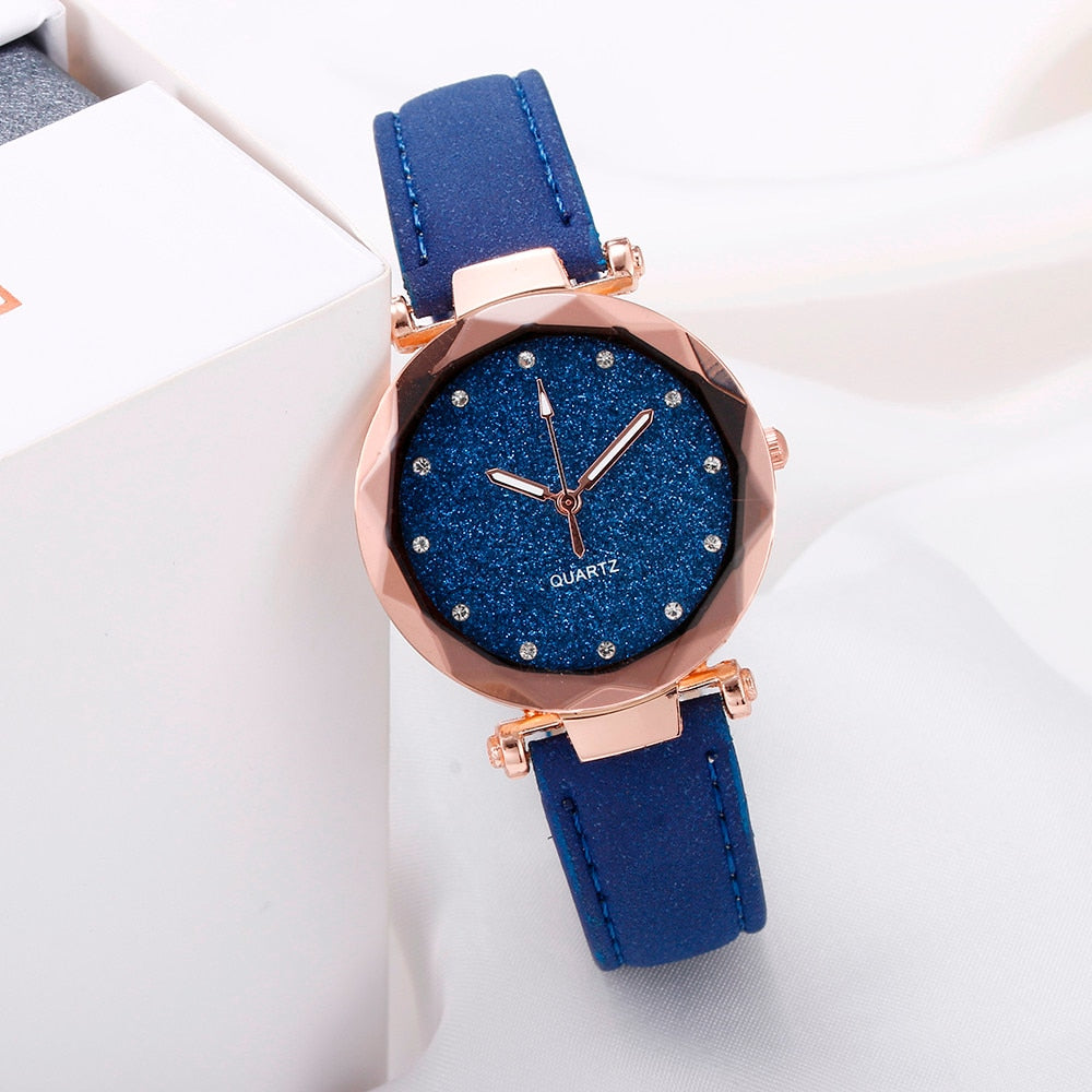 Women's Rose Gold Rhinestone Harajuku Style Quartz Watch - Image 6