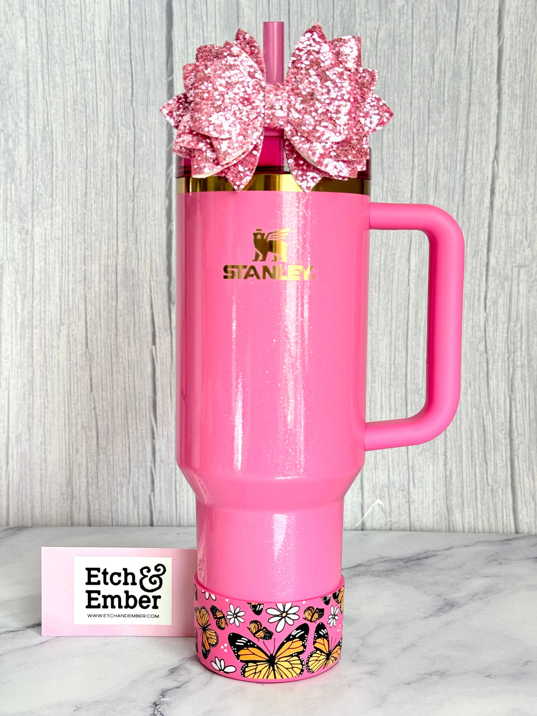 Pink BUTTERFLIES  Boot