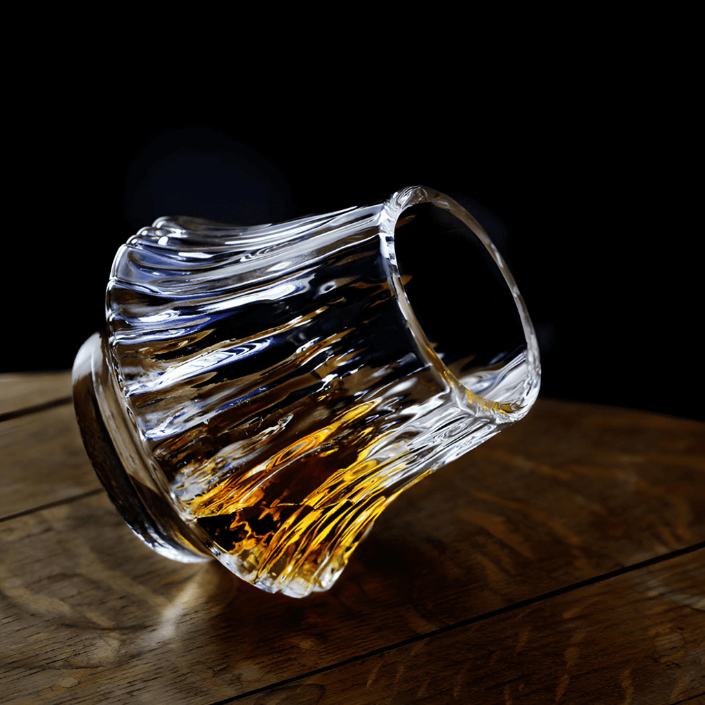 Yama Crystal Whisky Glass Textured Handcrafted Glassware - Image 3