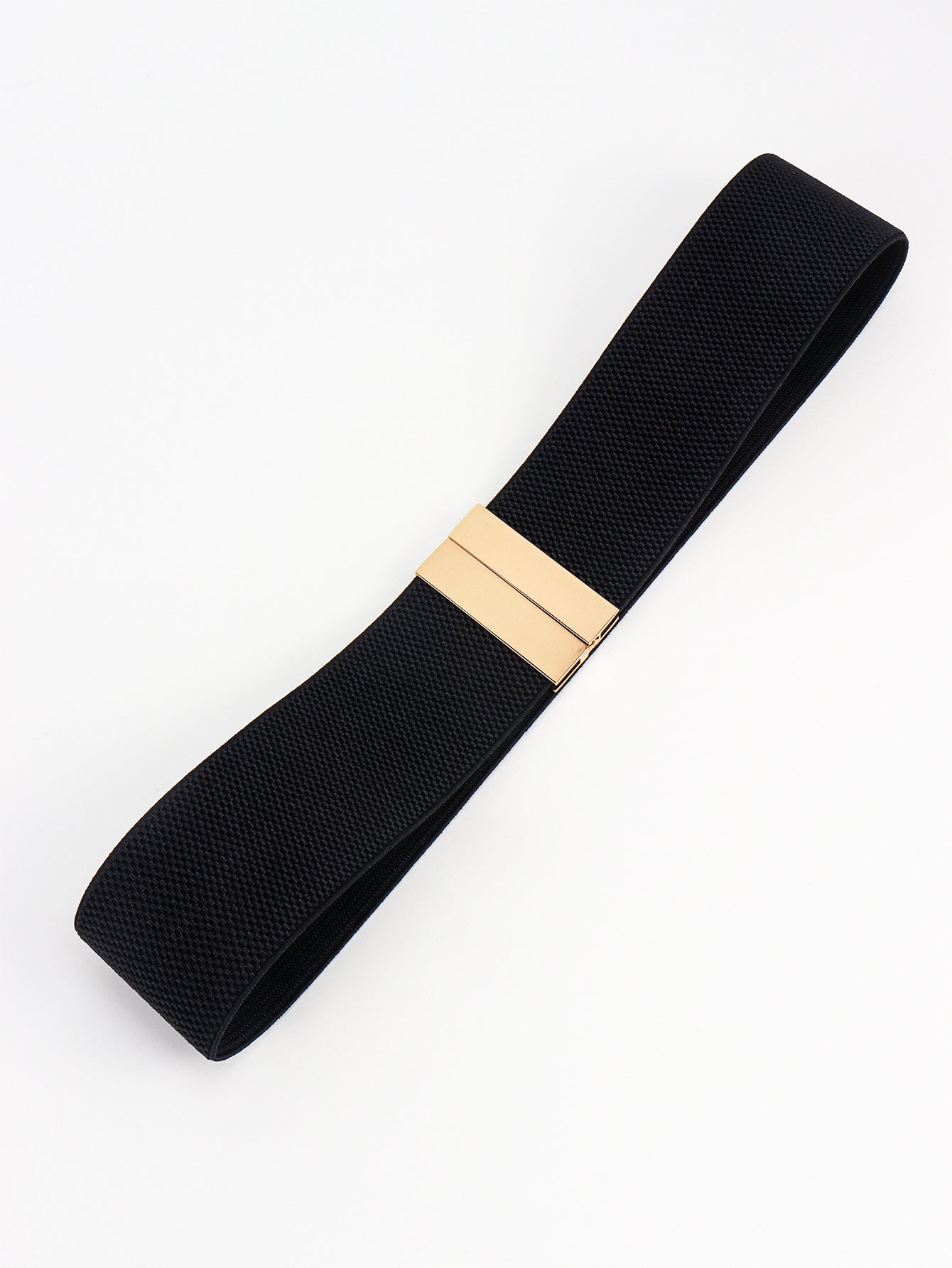 Alloy Buckle Elastic Belt - Stretch Waist Belt Women