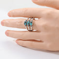 Retro Oval Silver Ring For Women