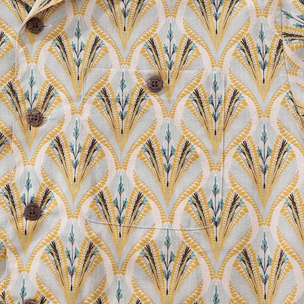 Hawaiian Shirt For Men Terrarium By Kate Lower Shirt Camp Collar 100% Cotton