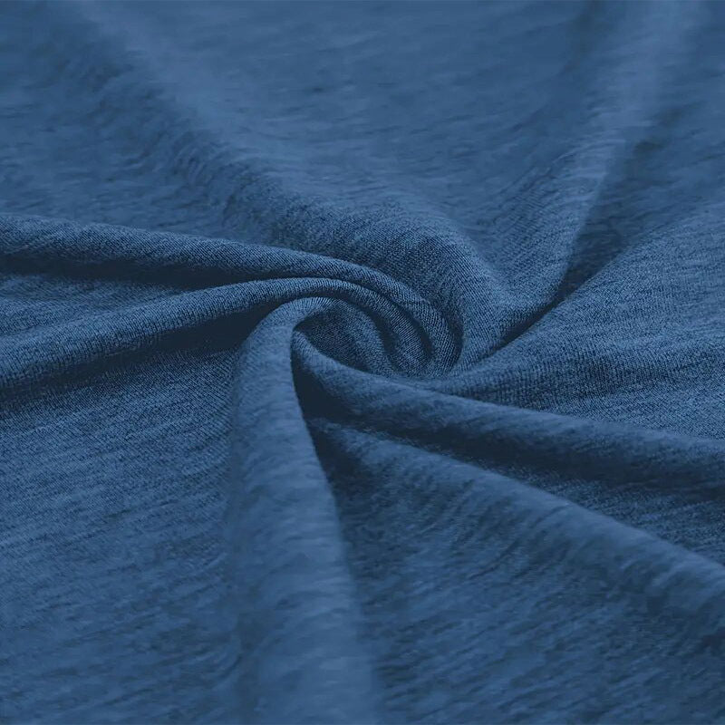 Women's Blue Geometric Cross V-Neck T-Shirt - Casual Summer Top