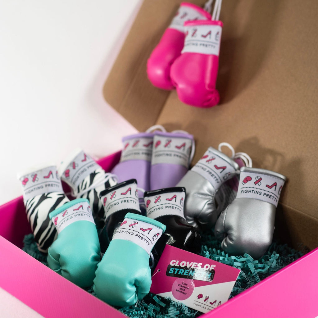 Fighting Pretty Mini Boxing Gloves - Silver
