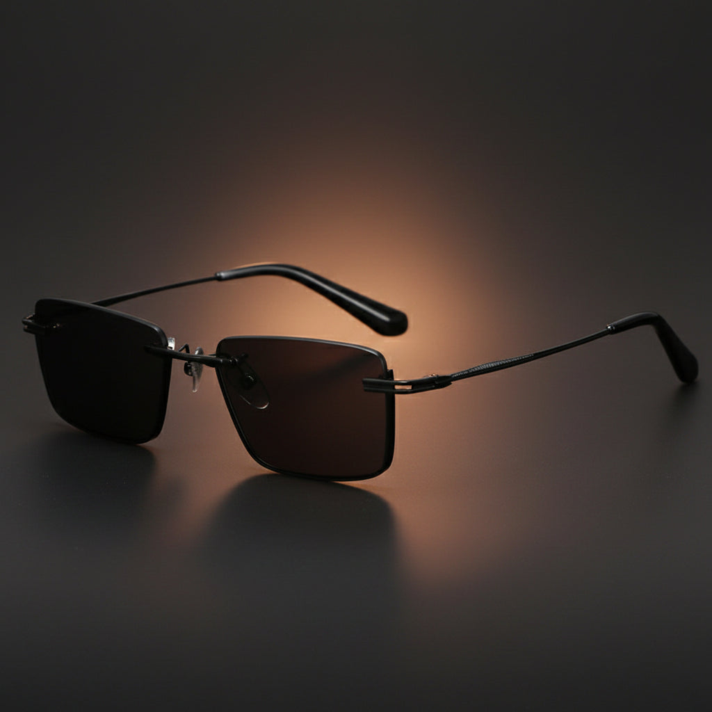 Pure Titanium Polarized Sunglasses Retro British Style Unisex