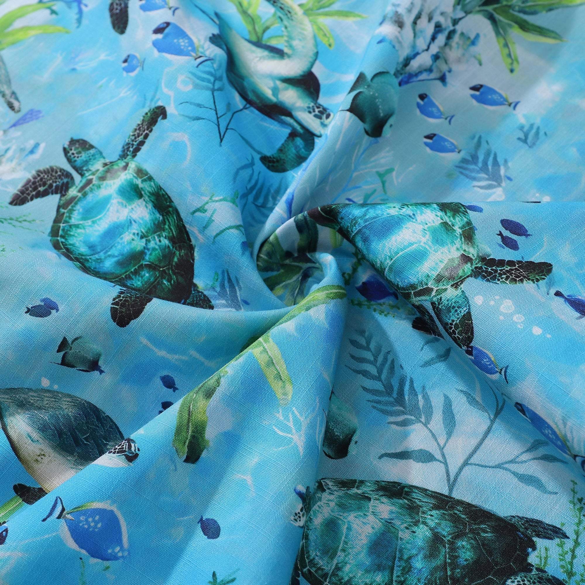 Blue Ocean Sonata Short Sleeve Cotton Hawaiian Shirt