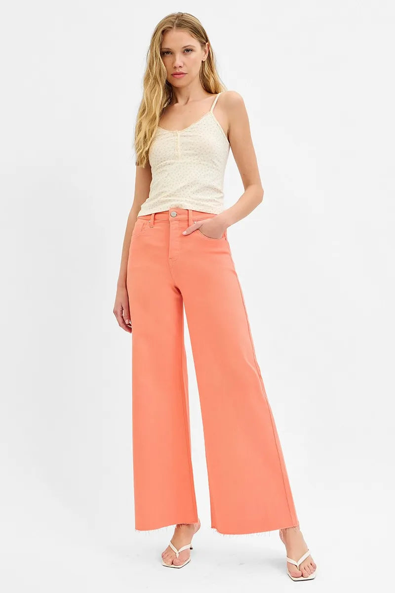 Tummy Control High Rise Wide Leg Palazzo Jeans