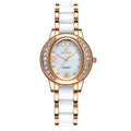 New Womens Watch Stylish Oval Diamond Encrusted Waterproof Quartz Timepiece With A Luminous Dial