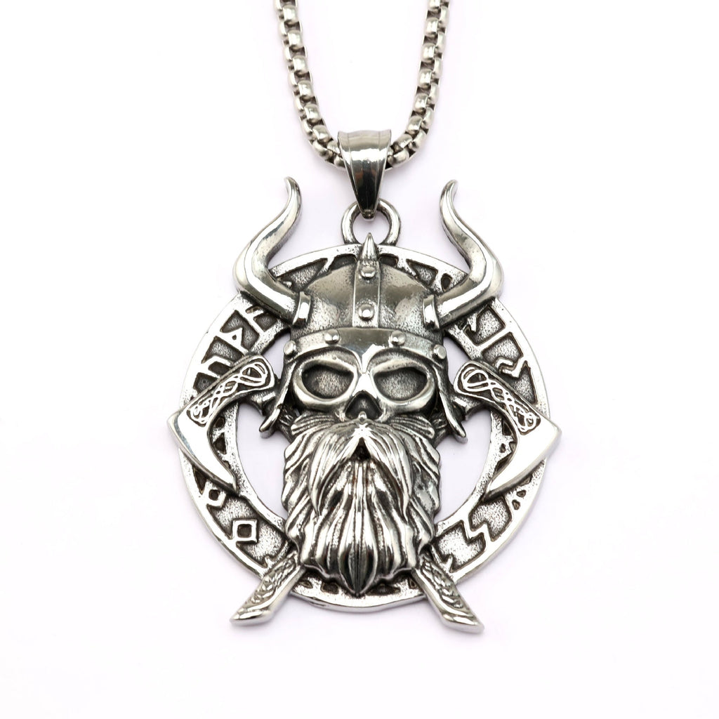 Vintage Stainless Steel Viking Mens Pendant