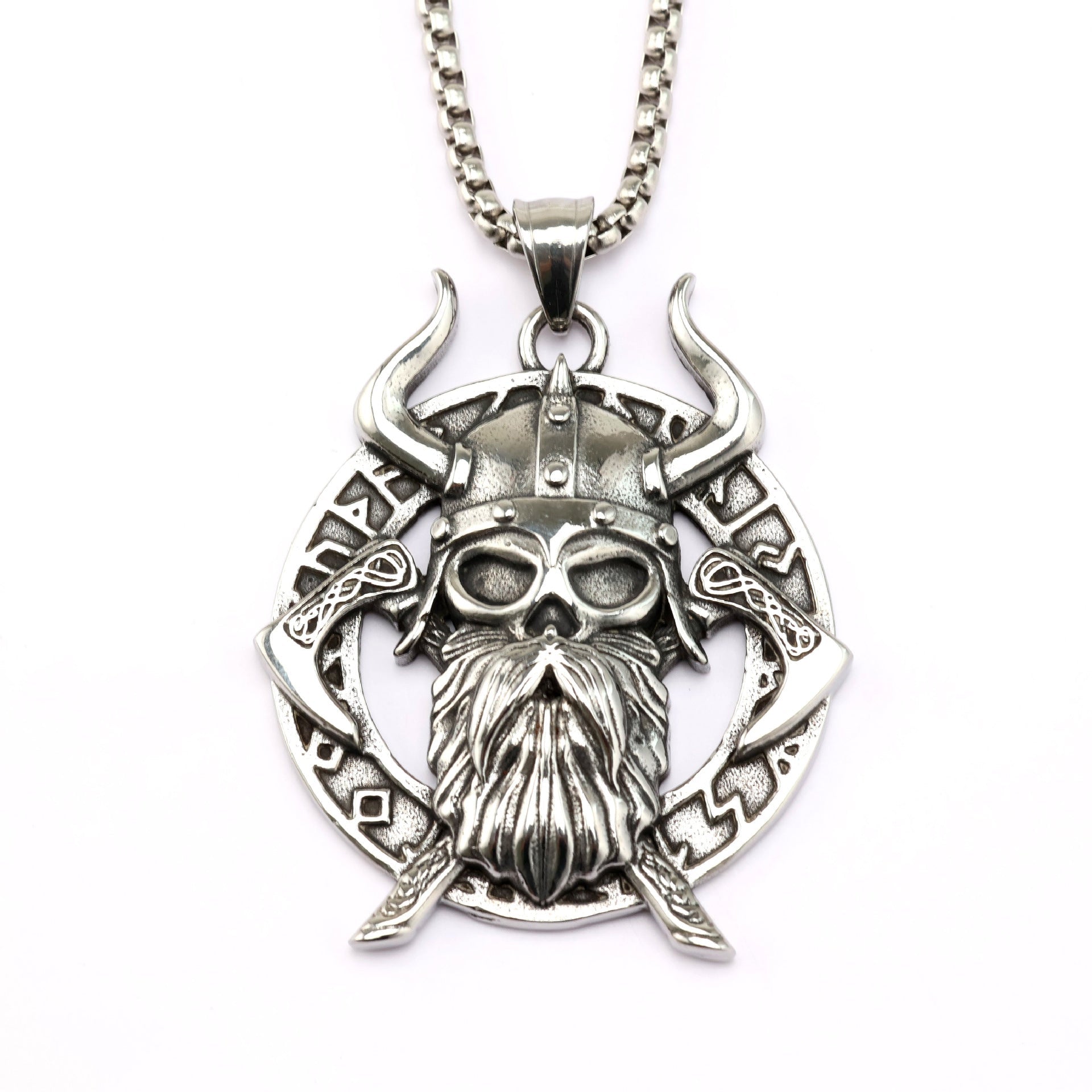 Vintage Stainless Steel Viking Mens Pendant