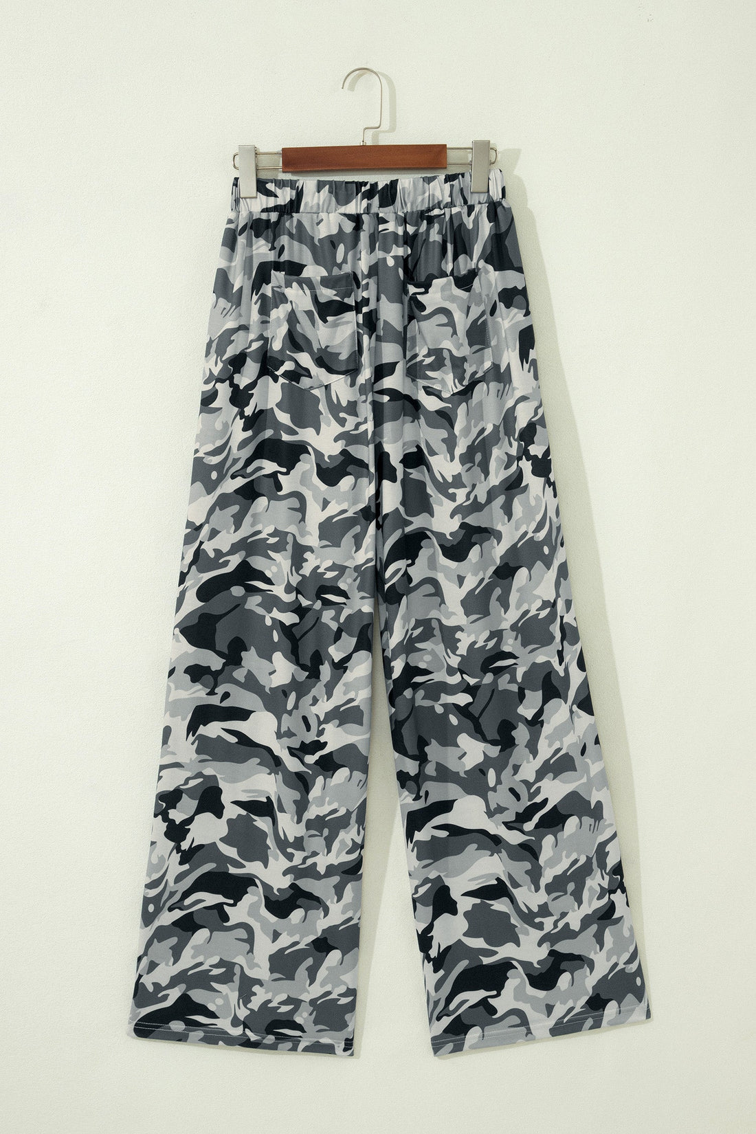 Women’s Camouflage Print High Waist Wide Leg Drawstring Pants