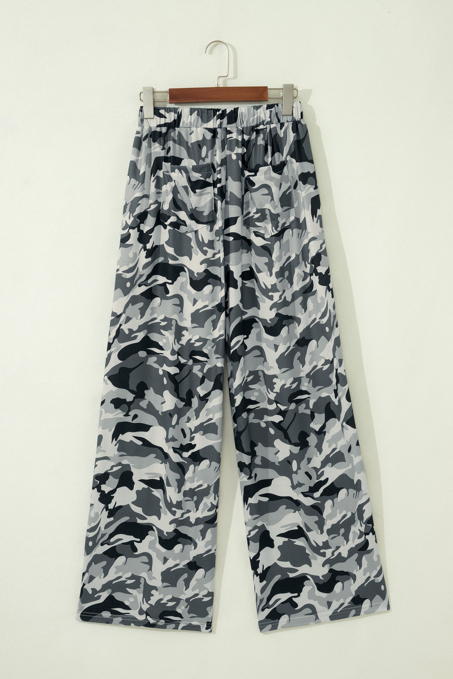 Women’s Camouflage Print High Waist Wide Leg Drawstring Pants