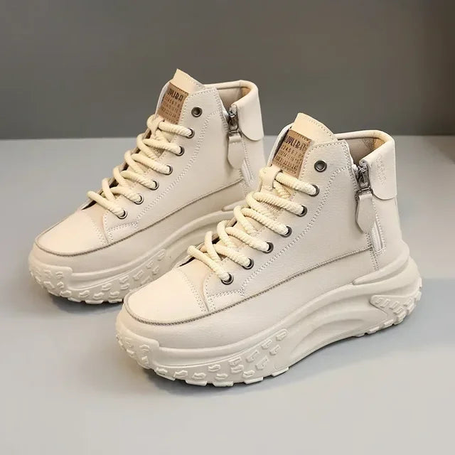 Women's High-Top Platform Sneakers - Casual Chunky Streetwear - Image 9