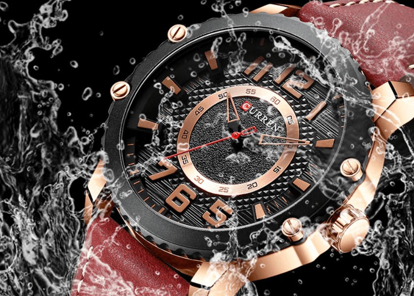 Men's Sporty Waterproof Chronograph Watch with Large Number Details