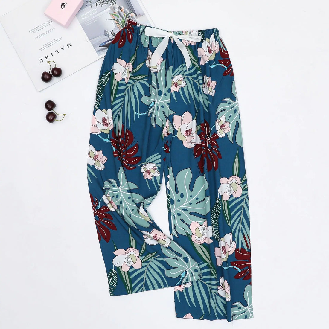 Women's Loose Casual Printed Pajama Sleep Pants - Image 9