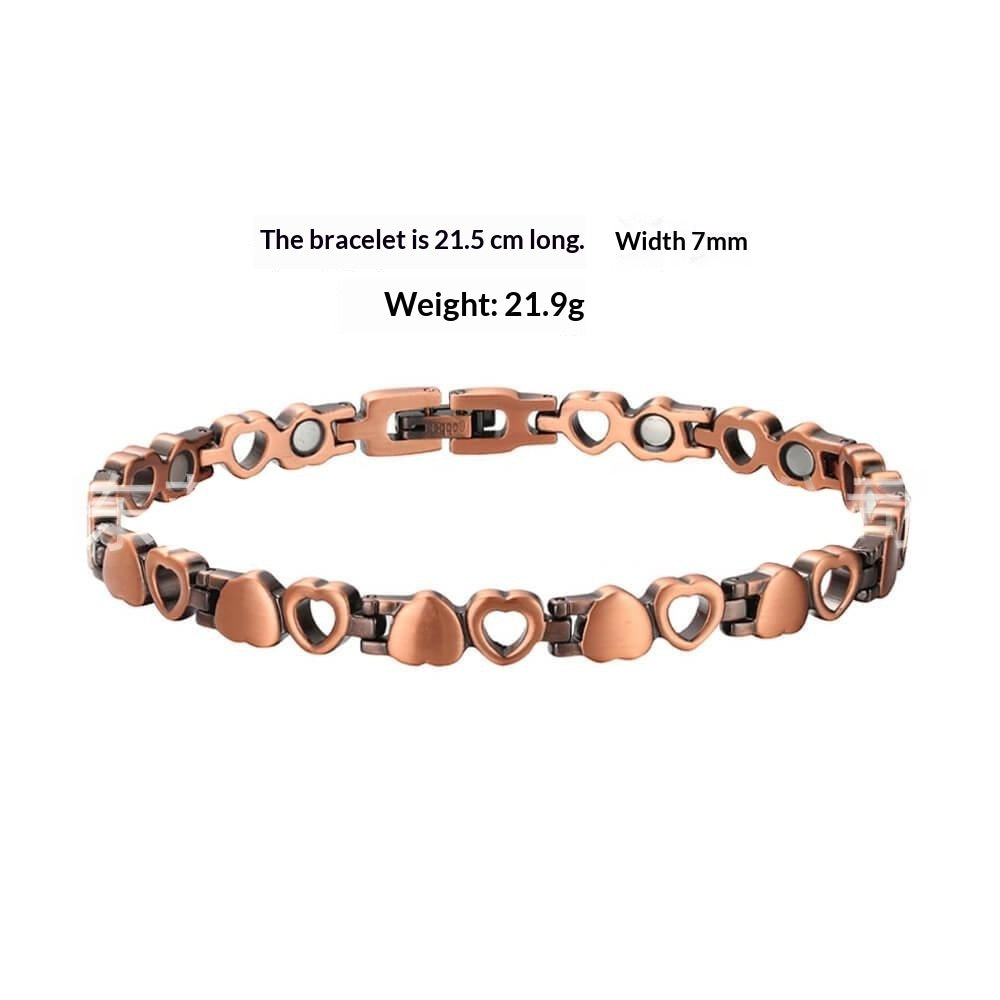 Women's Magnetic Red Copper Bracelet