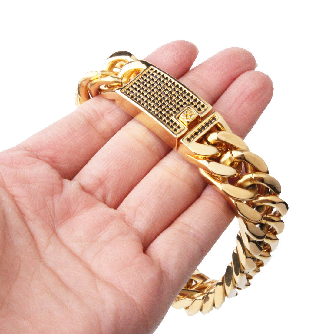 New Mens Titanium Steel And Stainless Steel Bracelet