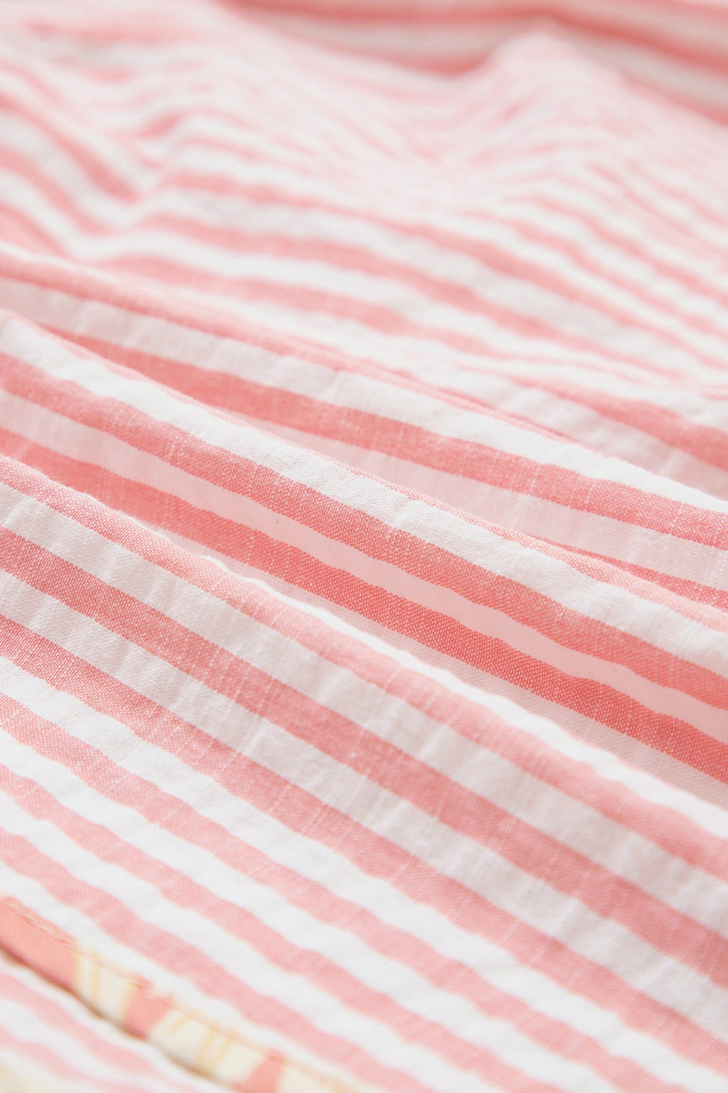 Floral Trim Ribbon Knot Casual Stripe Shorts