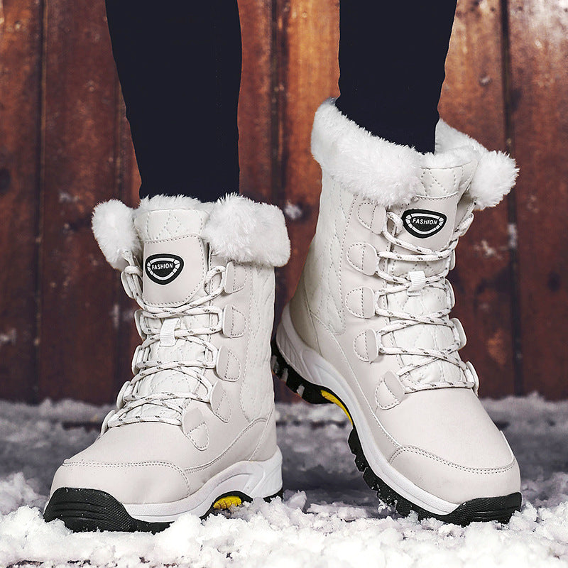 Women's Harajuku Style Insulated Snow Boots with Faux Fur Lining - Image 2