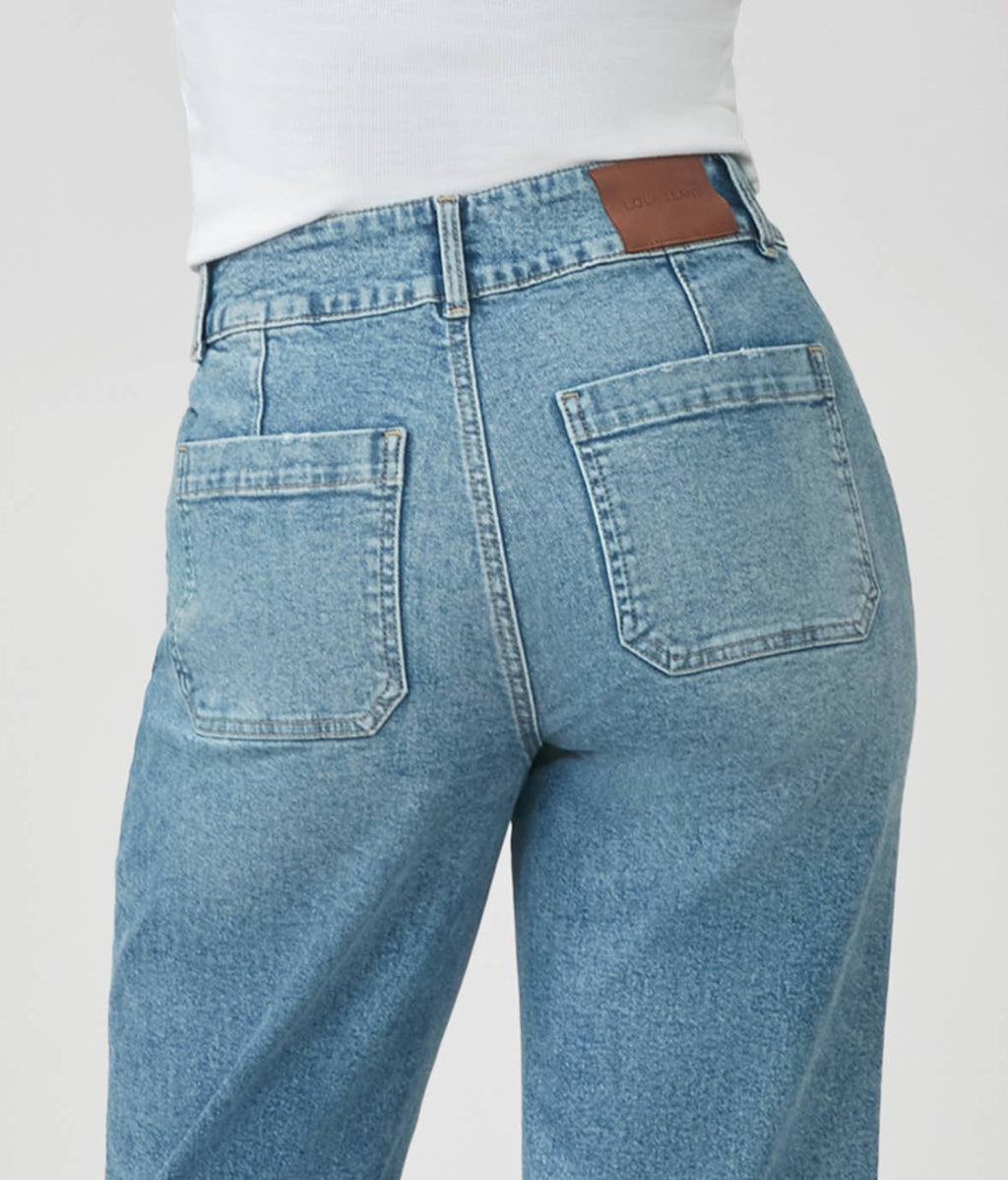 COLETTE-MDL High Rise Wide Leg Jeans 30" Inseam