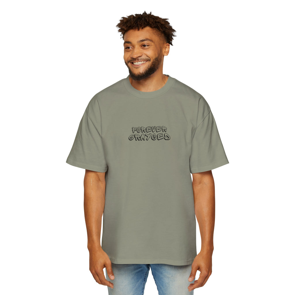 Men's Heavy Oversized Cotton T-Shirt Streetwear Casual Tee