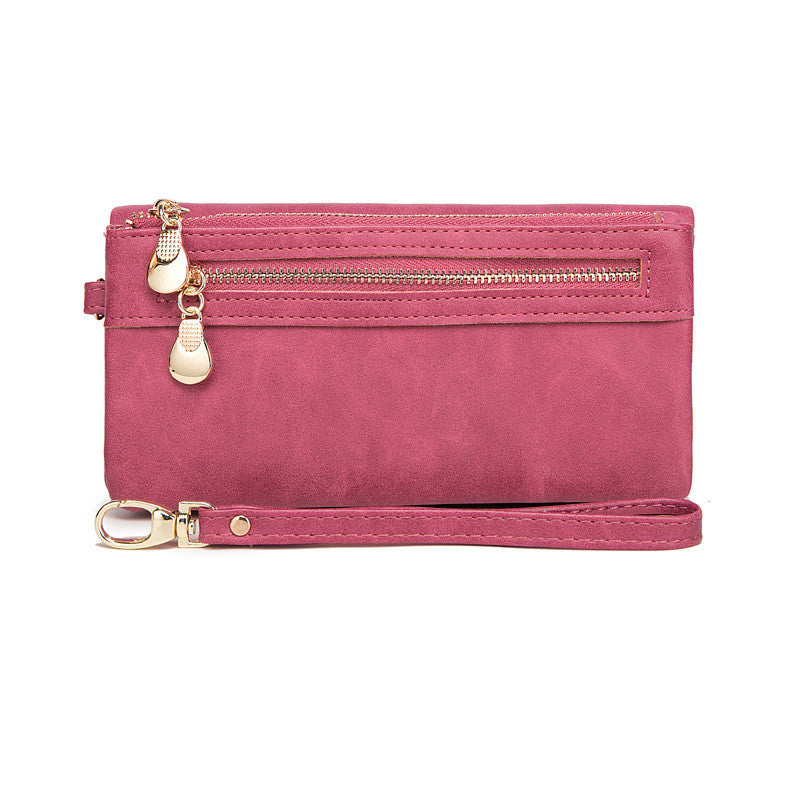 New PU Korean Retro Long Handbag for Women